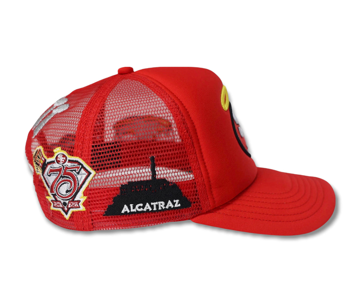 BLVCK LEMONS "SF 9ER" RED HALO TRUCKER HAT