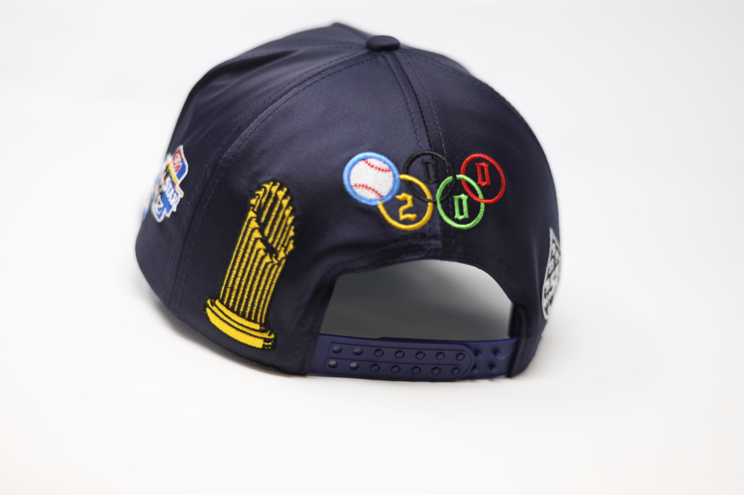 BLVCK LEMONS "CC" NAVY SATIN SnapBack HAT