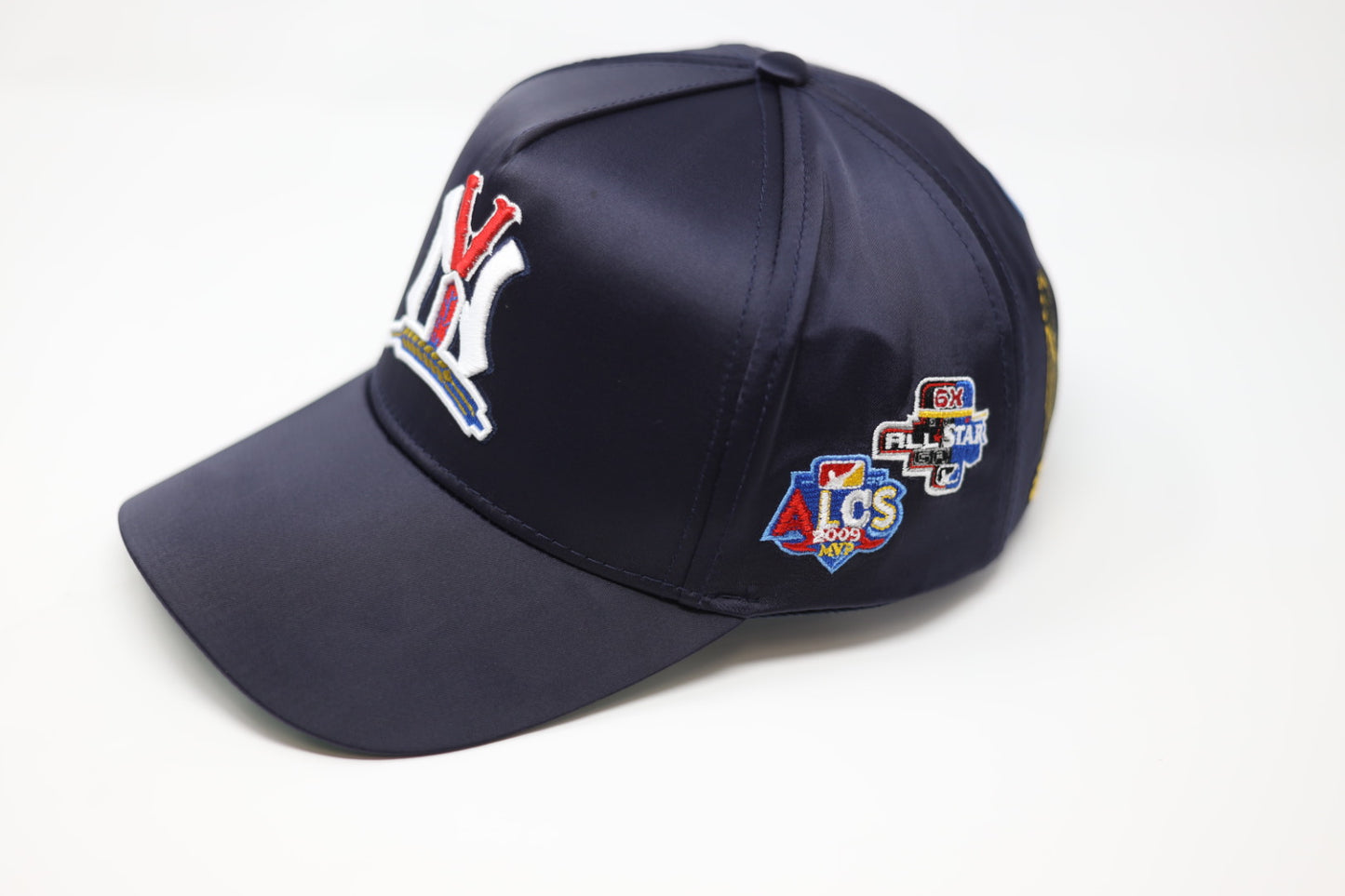 BLVCK LEMONS "CC" NAVY SATIN SnapBack HAT