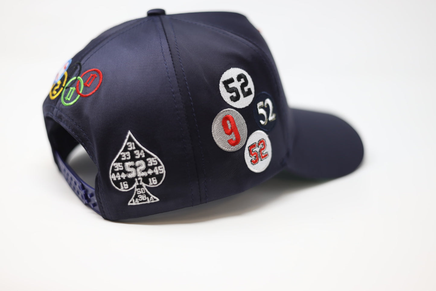 BLVCK LEMONS "CC" NAVY SATIN SnapBack HAT