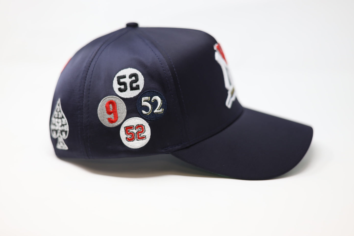 BLVCK LEMONS "CC" NAVY SATIN SnapBack HAT