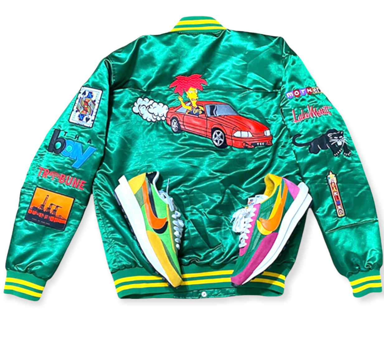 BL DEFREMERY PARK GREEN SATIN JACKET