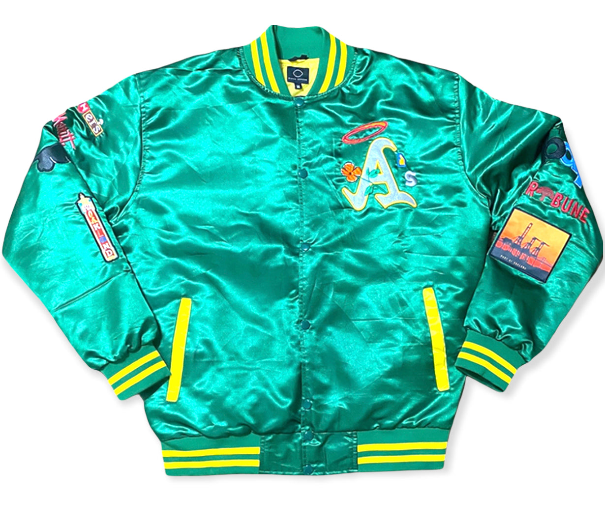 BL DEFREMERY PARK GREEN SATIN JACKET