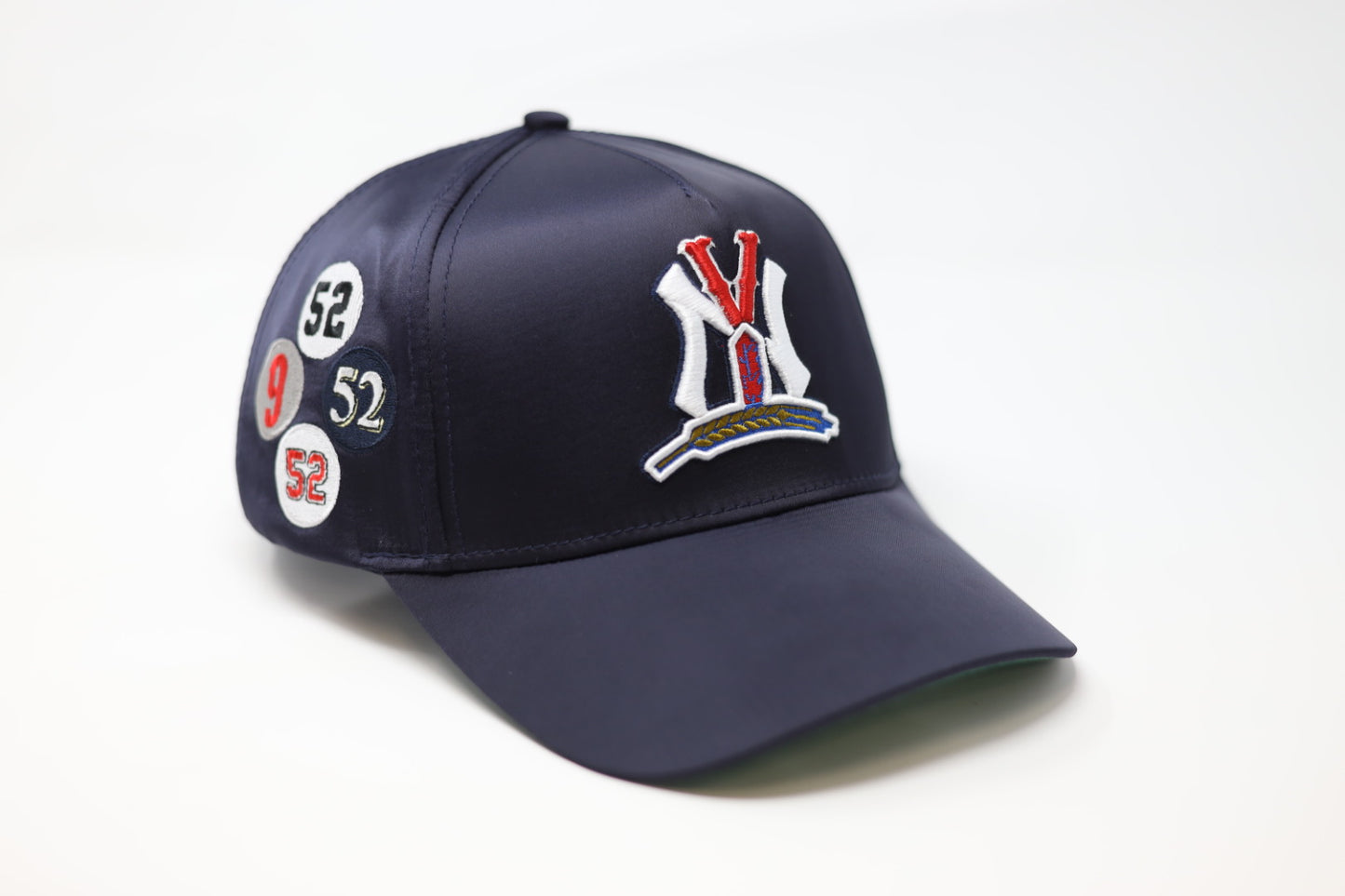 BLVCK LEMONS "CC" NAVY SATIN SnapBack HAT