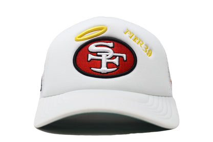 BLVCK LEMONS "SF 9ER" RED HALO TRUCKER HAT