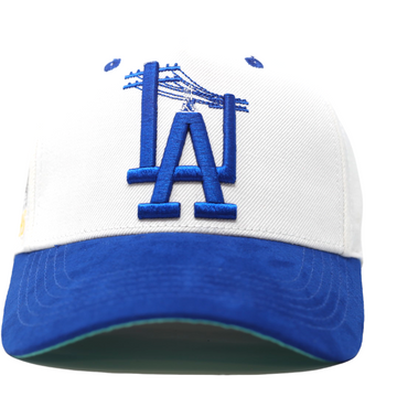 BLVCK LEMONS "CHAMP CITY" WHITE / BLUE SnapBack HAT