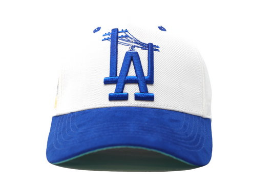 BLVCK LEMONS "CHAMP CITY" WHITE / BLUE SnapBack HAT