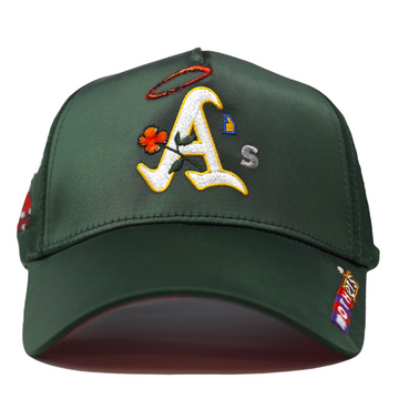 BLVCK LEMONS "ALL OAKLAND" GREEN SATIN SnapBack HAT