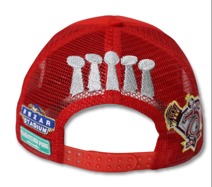 BLVCK LEMONS "SF 9ER" RED HALO TRUCKER HAT