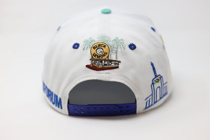 BLVCK LEMONS "CHAMP CITY" WHITE / BLUE SnapBack HAT