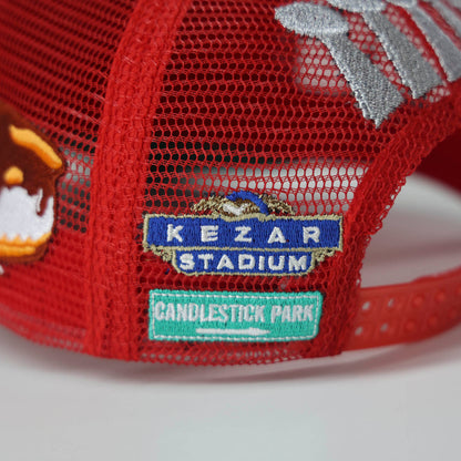 BLVCK LEMONS "SF 9ER" RED HALO TRUCKER HAT